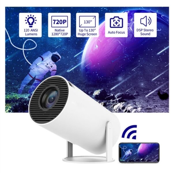 HY300 Smart Projector Android 11.0 System 120 Lumen Portable Projector, US Plug, UK Plug, AU Plug, EU Plug - Image 4