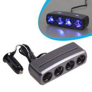 SHUNWEI SD-1906 Car 4 In 1 Power Distributors Cigarette Lighter Socket Car Charger, SD-1906