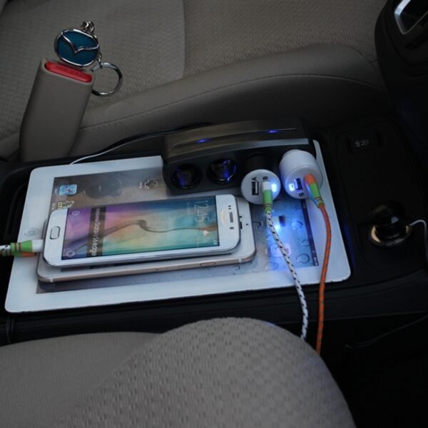 SHUNWEI SD-1906 Car 4 In 1 Power Distributors Cigarette Lighter Socket Car Charger, SD-1906 - Image 8