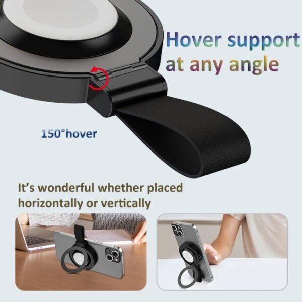 3 In 1 Magnetic Wireless Charger Mobile Phone Ring Holder - Image 4