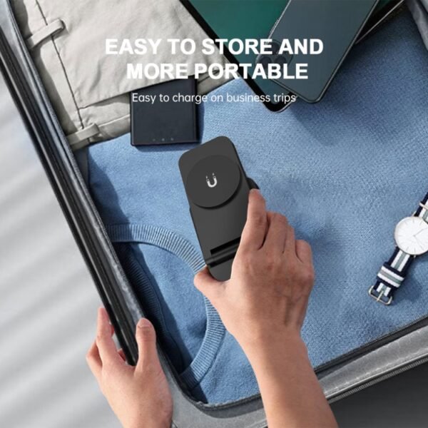 S90-3 3-in-1 Magnetic Folding Wireless Charger Phone Earphone Watch Fast Charging Stand - Image 8