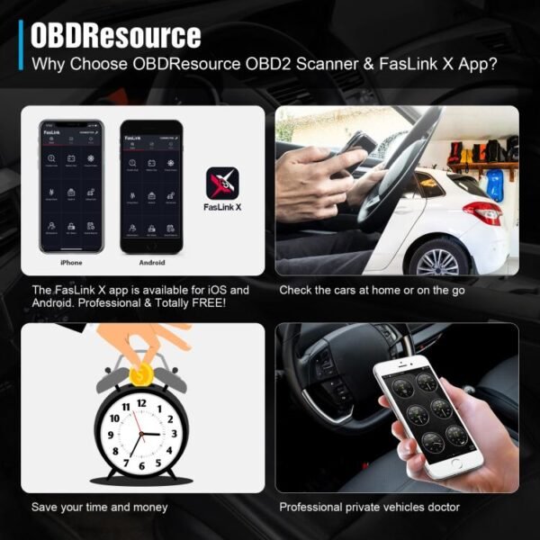 OBDResource ELM327 Car Fault Bluetooth Diagnostic Instrument Supports iO - Image 4