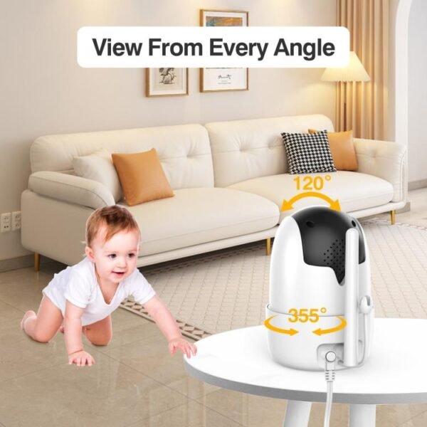 5 inch LCD Screen Auto Night Vision Baby Monitor, US Plug, EU Plug, UK Plug, AU Plug - Image 2