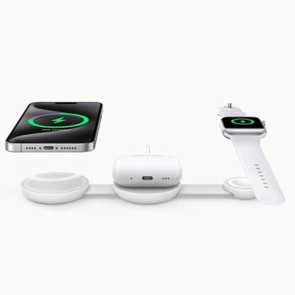 ANKER B25M8 3 In 1 15W Magnetic Wireless Charger For  iPhone, iWatch, AirPods - Image 2