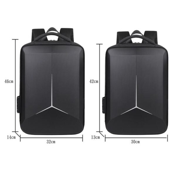 17.3-18 Inch Hard Shell Laptop Backpack with USB+Type-C Charging Ports Unisex Anti-Theft  Business Travel Bag, Gray, Blue, Black, Airbag Black, Airbag Gray, Airbag Blue - Image 13