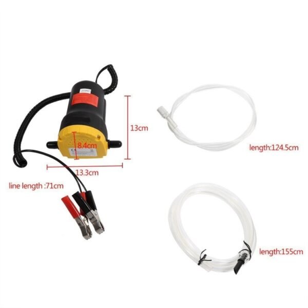 24V 60W Oil / Crude oil Fluid Sump Extractor Scavenge Exchange Transfer Pump Suction Transfer Pump + Tubes for Auto Car Boat Mot - Image 4