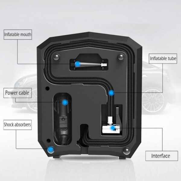 DC 12V 120W 150 PSI Car Air Compressor Inflatable Air Pump with Digital Display Auto Shut Off Gauge - Image 4