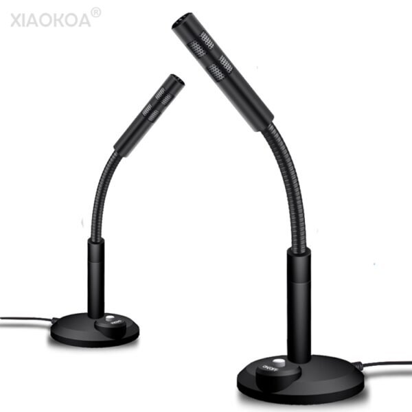 USB Condenser Microphone with Cable for Computer PC Desktop Laptop Notebook Cable Recording Gaming Podcasting, Black - Image 6