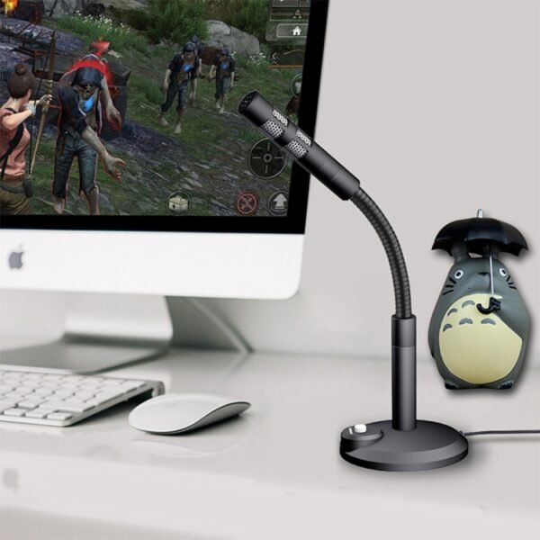 USB Condenser Microphone with Cable for Computer PC Desktop Laptop Notebook Cable Recording Gaming Podcasting, Black - Image 8