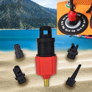 Surfing Paddle Board Rubber Boat Inflatable Bed Air Valve Adapter Car Air Pump Adapter, Air Pump Adapter(Red), Air Pump Adapter(Blue)