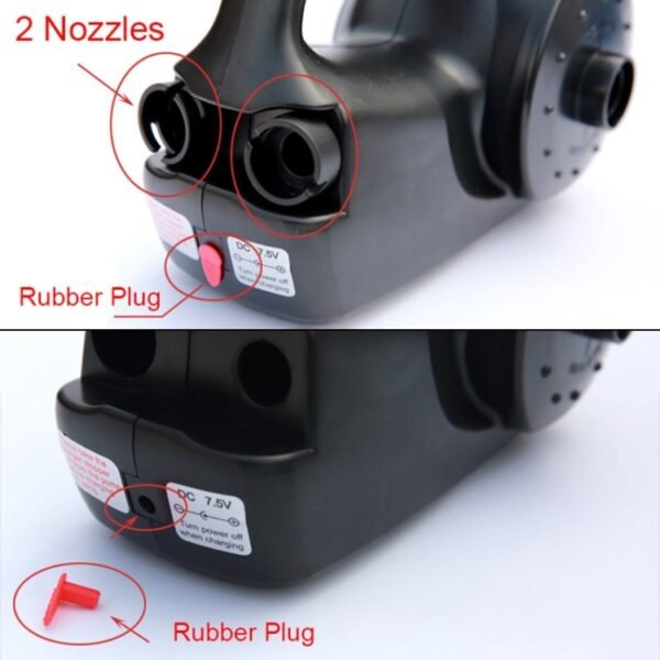 HT-338 Rechargeable Electric Air Pump Inflatable Boat Air Pump, EU Plug - Image 3