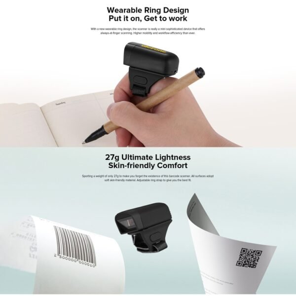 Ulefone uScan RS1 Mini Wireless Bluetooth Ring Scanner, Ulefone uScan RS1 - Image 8