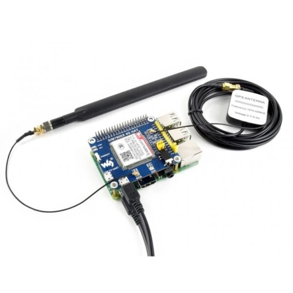 Waveshare 4G / 3G / 2G / GSM / GPRS / GNSS HAT for Raspberry Pi, LTE CAT4, for China - Image 9