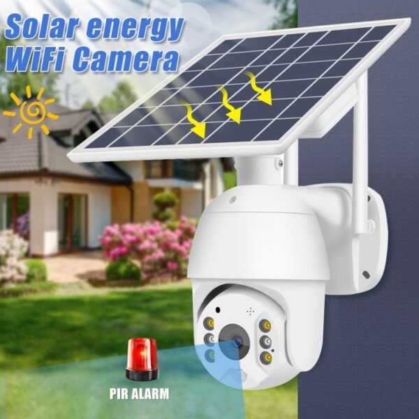 T16 1080P Full HD Solar Powered WiFi Camera, Support PIR Alarm, Night Vision, Two Way Audio, TF Card - Image 11