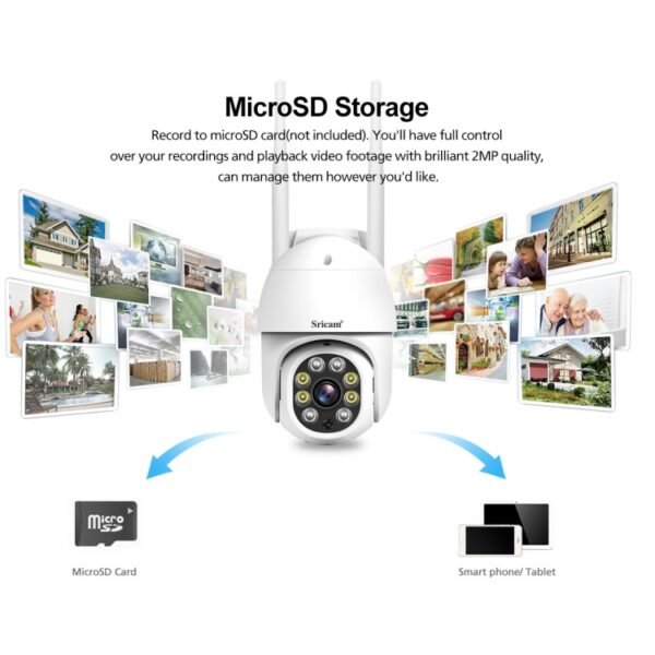 Sricam SP028 1080P HD Outdoor PTZ Camera, Support Two Way Audio / Motion Detection / Humanoid Detection / Color Night Vision / TF Card, US Plug, SP028 AU Plug, SP028 EU Plug, SP028 UK Plug, SP028 US Plug - Image 13