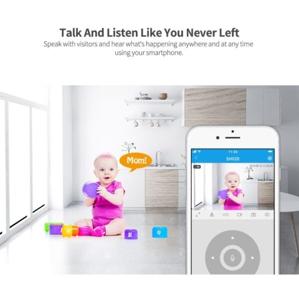 SriHome SH020 3.0 Million Pixels 1296P HD AI IP Camera, Support Two Way Talk / Auto Tracking / Humanoid Detection / Night Vision / TF Card, AU Plug, SH020 - Image 6