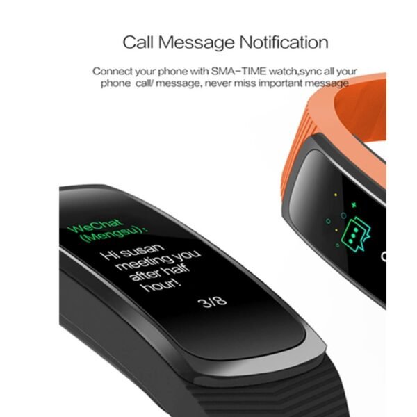SMA-B3 Fitness Tracker 0.96 inch Bluetooth Smart Bracelet, IP67 Waterproof, Support Activity Traker / Heart Rate Monitor / Blood Pressure Monitor / Remote Capture, SMA-B3/Black, SMA-B3/Orange, SMA-B3/Green, SMA-B3/Blue - Image 14