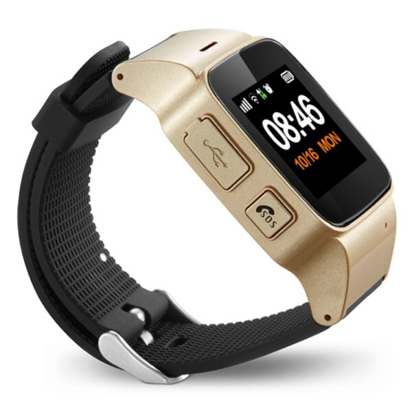 D99+ 1.22 inch HD LCD Screen GPS Smartwatch for the Elder Waterproof, Support GPS + LBS + WiFi Positioning / Two-way Dialing / Voice Monitoring / One-key First-aid / Wrist off Alarm / Safety Fence, D99+ Rose Gold - Image 3