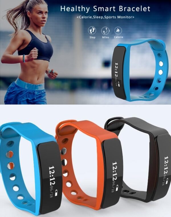 TLW05 0.86 inch OLED Display Bluetooth Smart Bracelet, IP66 Waterproof Support Pedometer / Calls Remind / Sleep Monitor / Sedentary Reminder / Alarm / Remote Capture, Compatible with Android and iOS Phones, 05 Black, 05 Orange, 05 Blue - Image 5