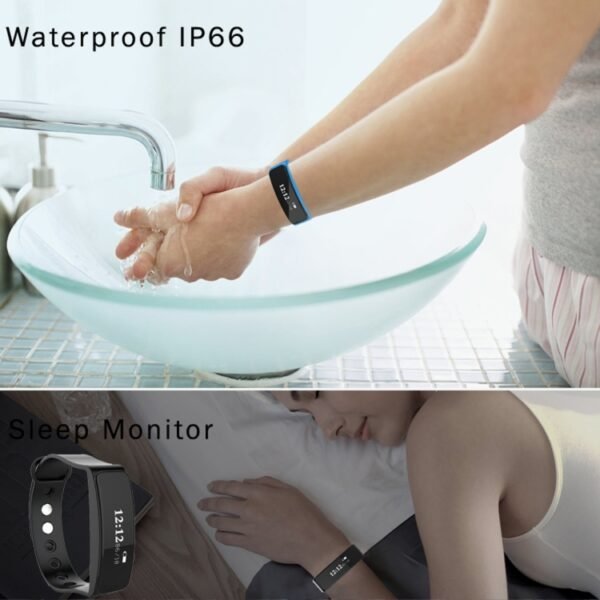 TLW05 0.86 inch OLED Display Bluetooth Smart Bracelet, IP66 Waterproof Support Pedometer / Calls Remind / Sleep Monitor / Sedentary Reminder / Alarm / Remote Capture, Compatible with Android and iOS Phones, 05 Black, 05 Orange, 05 Blue - Image 7