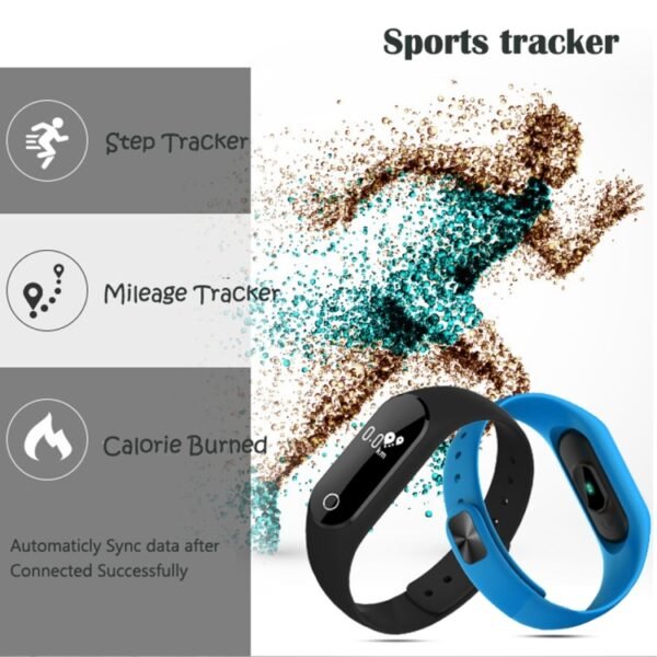 TLW25 0.42 inch OLED Display Bluetooth Smart Bracelet, IP66 Waterproof, Support Heart Rate Monitor / Pedometer / Calls Remind / Sleep Monitor / Sedentary Reminder / Alarm / Remote Capture, Compatible with Android and iOS Phones, 25 Black, 25 Blue - Image 4