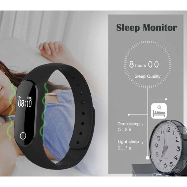 TLW25 0.42 inch OLED Display Bluetooth Smart Bracelet, IP66 Waterproof, Support Heart Rate Monitor / Pedometer / Calls Remind / Sleep Monitor / Sedentary Reminder / Alarm / Remote Capture, Compatible with Android and iOS Phones, 25 Black, 25 Blue - Image 5