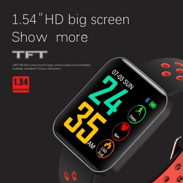 S88 1.54 inches TFT Color Screen Smart Bracelet IP67 Waterproof, Silicone Watchband, Support Call Reminder /Heart Rate Monitoring /Sleep Monitoring /Sedentary Reminder /Blood Pressure Monitoring - Image 3