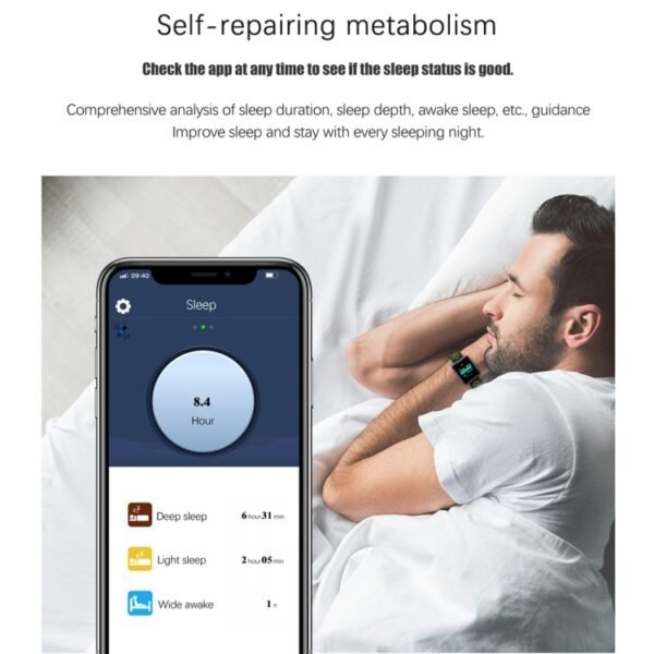 S88 1.54 inches TFT Color Screen Smart Bracelet IP67 Waterproof, Silicone Watchband, Support Call Reminder /Heart Rate Monitoring /Sleep Monitoring /Sedentary Reminder /Blood Pressure Monitoring - Image 10