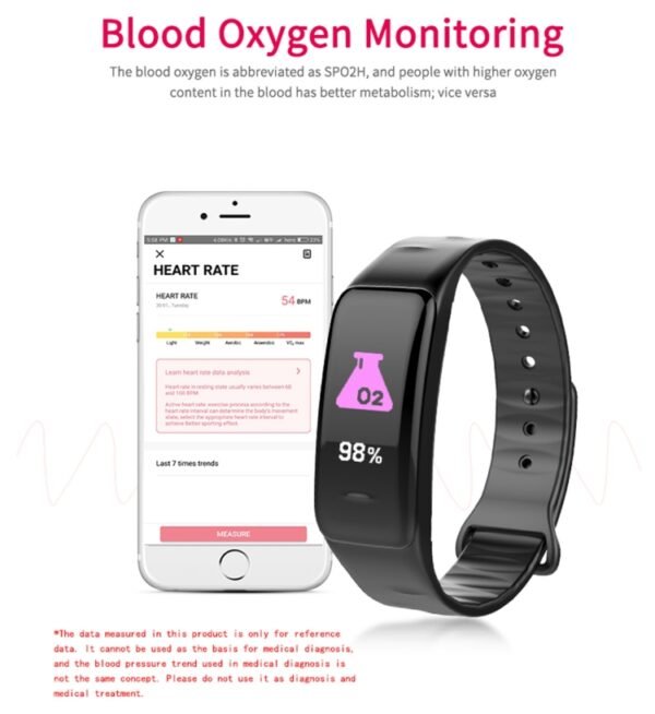 CHIGU C1Plus Fitness Tracker 0.96 inch IPS Screen Smartband Bracelet, IP67 Waterproof, Support Sports Mode / Blood Pressure / Sleep Monitor / Heart Rate Monitor / Fatigue Monitor / Sedentary Reminder, C1 Plus Black, C1 Plus Blue, C1 Plus Purple... - Image 11