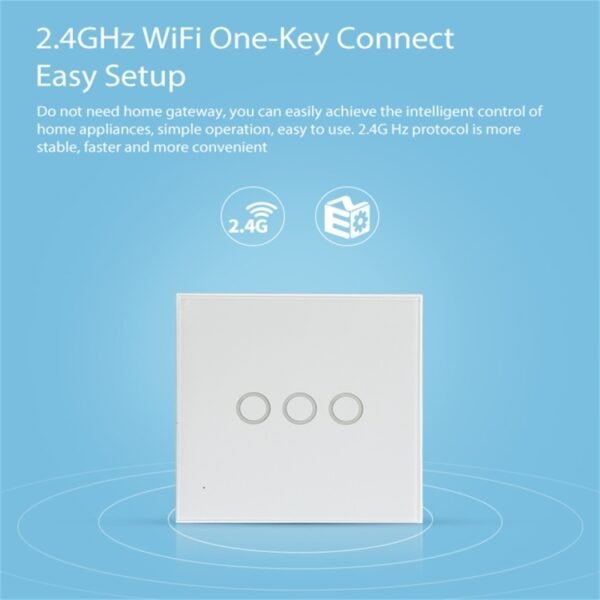 NEO NAS-SC03W Wireless WiFi EU Smart Light Control Switch 3Gang - Image 3