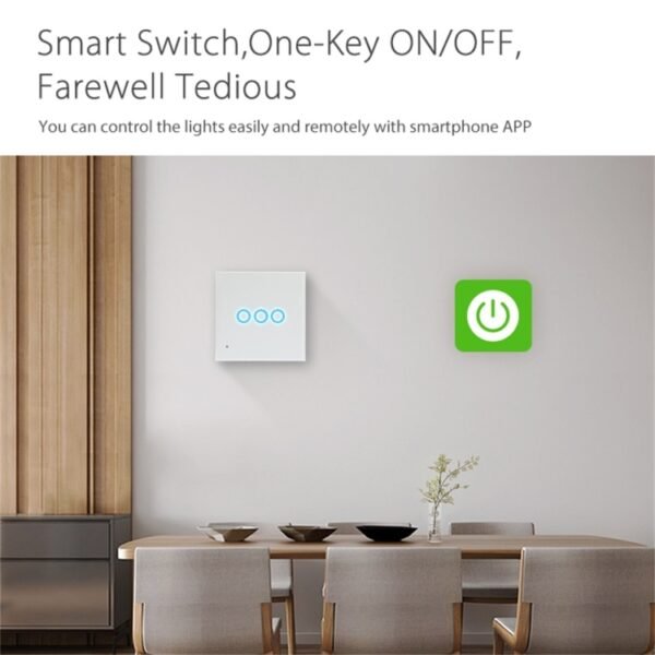 NEO NAS-SC03W Wireless WiFi EU Smart Light Control Switch 3Gang - Image 4