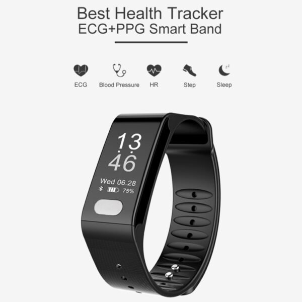 TLW T6 Fitness Tracker 0.96 inch OLED Display Wristband Smart Bracelet, Support Sports Mode / ECG / Heart Rate Monitor / Blood Pressure / Sleep Monitor, T6 Black, T6 Blue, T6 Red - Image 3