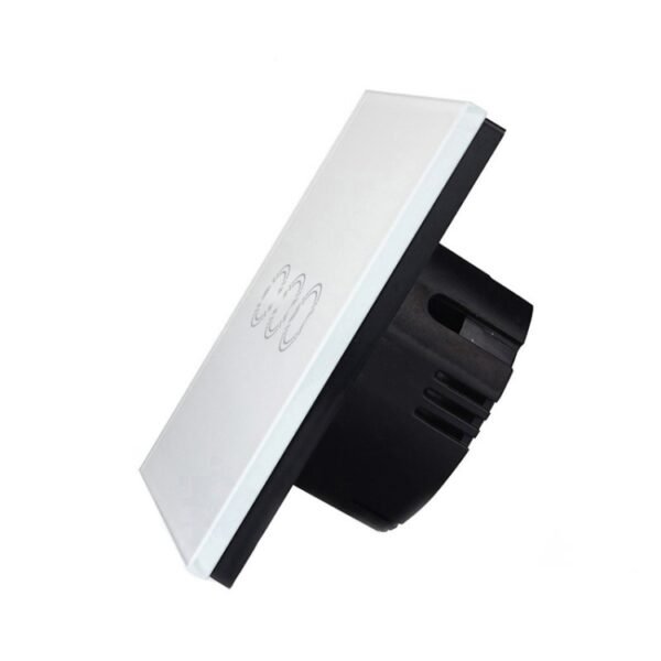 86mm 3 Gang Tempered Glass Panel Wall Switch Smart Home Light Touch Switch with RF433 Remote Controller, AC 110V-240V, 86mm 3 Gang/Black - Image 5