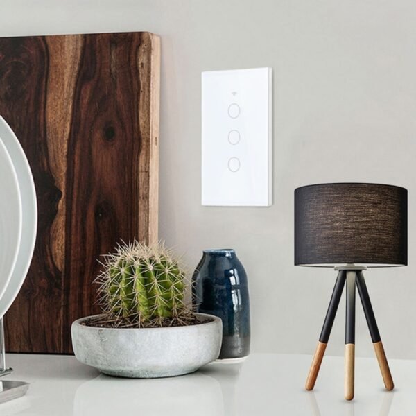 TC120 Wifi Smart Light Switch Glass Screen Touch Panel Voice Control Wireless Wall Switch Work with Alexa Echo / Google Home - Image 7