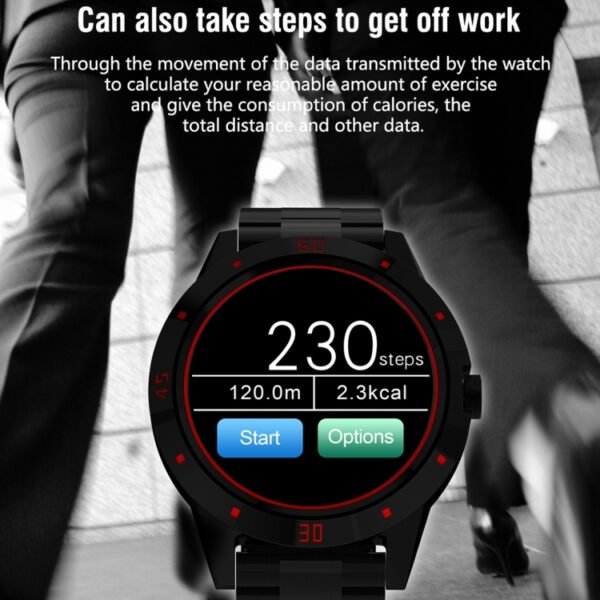 N6 Smart Watch 1.3 inch TFT Screen MTK2502C Bluetooth4.0, Stainless Steel Watch Band, Support Heart Rate Monitor & Pedometer & Sleep Monitor & Sedentary Reminder, Stainless Steel Watch Strap/Black, Stainless Steel Watch Strap/Silver - Image 7