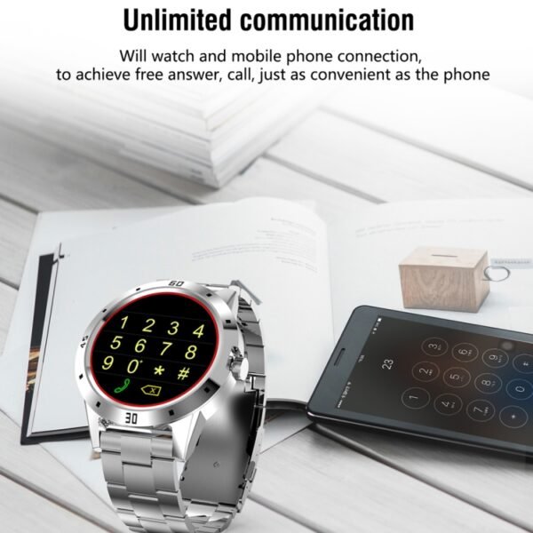 N6 Smart Watch 1.3 inch TFT Screen MTK2502C Bluetooth4.0, Stainless Steel Watch Band, Support Heart Rate Monitor & Pedometer & Sleep Monitor & Sedentary Reminder, Stainless Steel Watch Strap/Black, Stainless Steel Watch Strap/Silver - Image 8