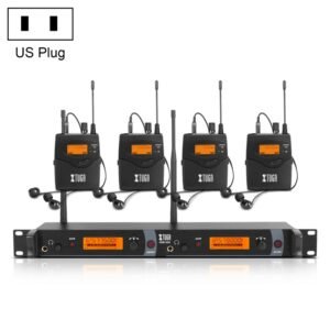 XTUGA IEM1200 Wireless Transmitter 4 Bodypack Stage Singer In-Ear Monitor System, Transmitter 4 Bodypack
