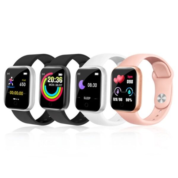 Y68 1.44 inch Smart Watch, Support Heart Rate Blood Pressure Blood Oxygen Monitoring, Y68 Black, Y68 Pink - Image 2