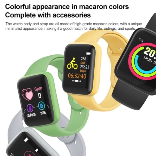 Y68M 1.44 inch Smart Watch, Support Heart Rate Blood Pressure Blood Oxygen Monitoring - Image 5