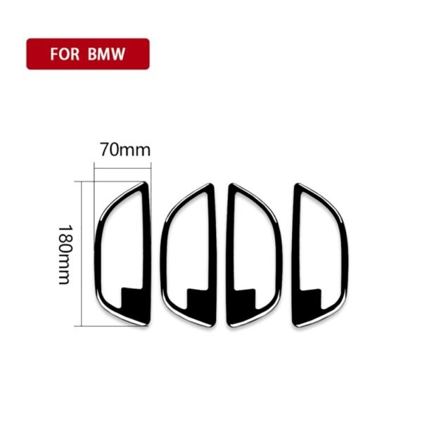For BMW 5 Series F10 2011-2017 4pcs Car Door Handle Frame Decorative Sticker,Left and Right Drive Universal - Image 2