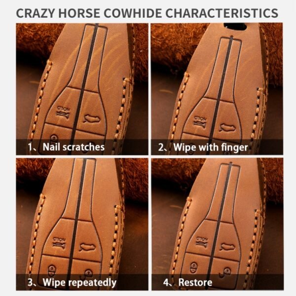 For Ford F-150 4-button C072/1 Car Key Leather Protective Case, C072/1 - Image 6