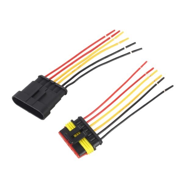 10pcs 6P Car Waterproof Plug Car Connector Plug-In, Length：10cm