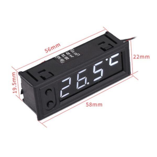 3 in 1 DC5-50V Car High-precision Electronic LED Luminous Clock + Thermometer + Voltmeter, 3 in 1 DC5-50V Green, 3 in 1 DC5-50V Blue, 3 in 1 DC5-50V Red, 3 in 1 DC5-50V 3 in 1 DC5-50V - Image 4