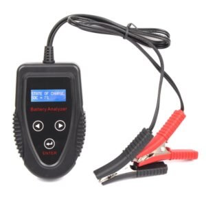 12V Car Battery Tester  LCD Battery Analyzer Car Charge Diagnostic Tool, LCD Battery Analyzer (Black)
