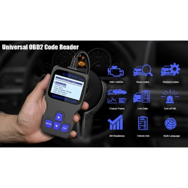 AUTOPHIX OM123 Car Portable OBD2 Scanner Car Diagnostic Tool OBD 2 Automotive Scanner EOBD Code Reader, OM123 (Orange) - Image 15