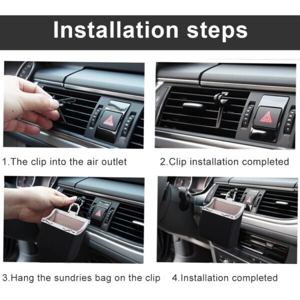 Universal Car Air Vent Mount Outlet Storage Box Case Bag Pouch Phone Holder - Image 7