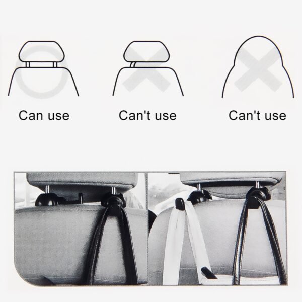 3R-2112 2 PCS Car Seat Back Convenient Hooks Bags Hanger Holder, Random Color Delivery - Image 7