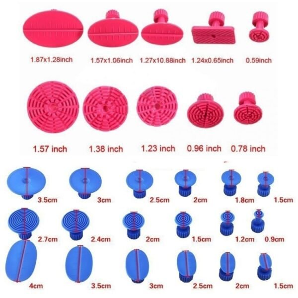 44 in 1 Auto Car Metal PDR Dent Lifter-Glue Puller Tab Hail Removal Paintless Car Dent Repair Tools Kit, with 20W Glue Gun, US Plug or EU Plug - Image 6
