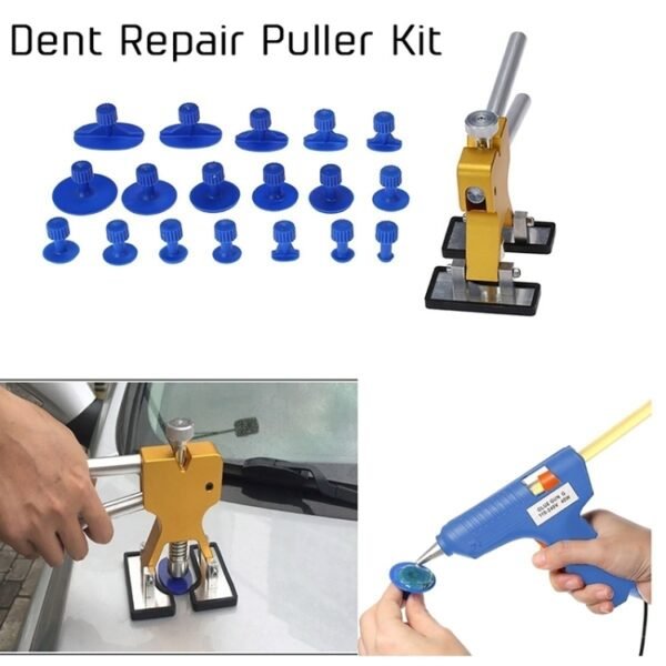 44 in 1 Auto Car Metal PDR Dent Lifter-Glue Puller Tab Hail Removal Paintless Car Dent Repair Tools Kit, with 20W Glue Gun, US Plug or EU Plug - Image 9