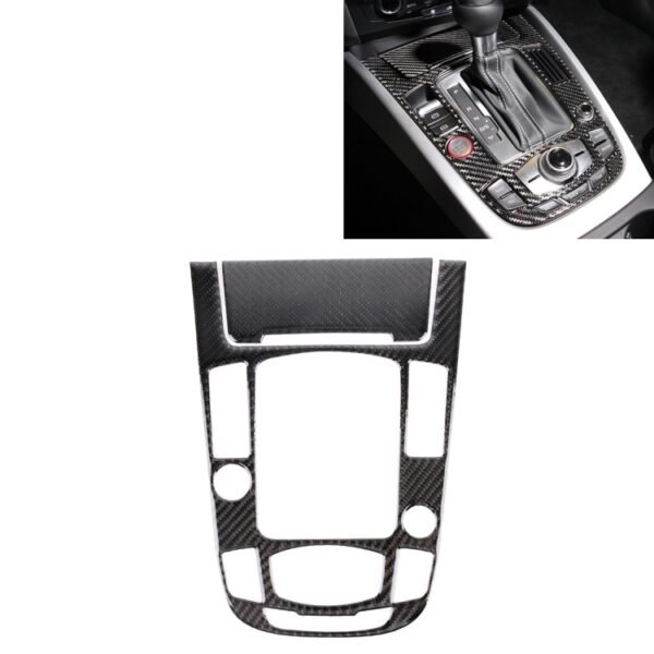2 PCS Car Carbon Fiber Gear Panel Decorative Sticker for Audi A4L / A5 / Q5 2009-2016